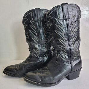 Durango Black Leather Combat & Moto Boots